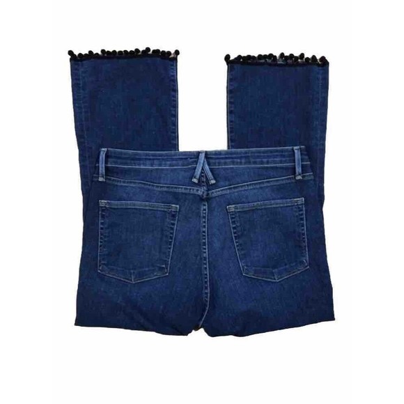 GOOD AMERICAN The Pom Pom Good Boot Crop Jeans Size 16 - Picture 7 of 7